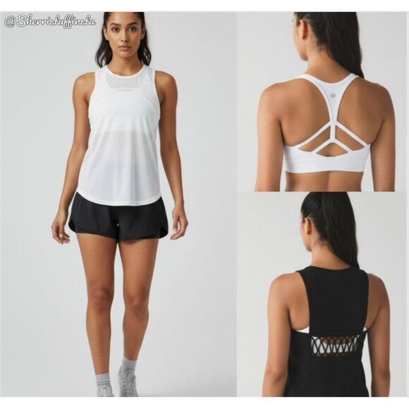 lululemon athletica Tops - Lululemon Sculpt Tank Speed Short 2.5 Sweaty Tank Circuit Breaker Bra Bundle Lot